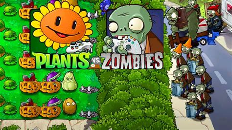 Plants Vs Zombies Xbox 360 2 Player Survival Hard Day Gameplay