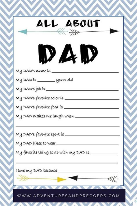 All About Dad Printable Todalaactualidadmotor