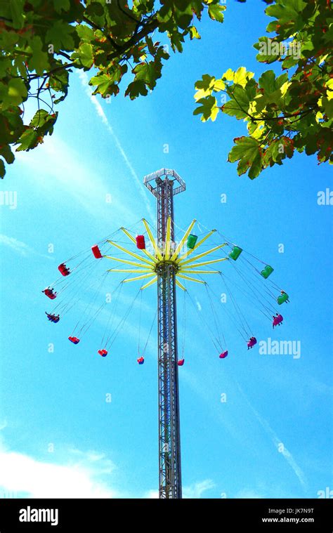 Aerial Roundabout Ride On Pier Head Village Amusement Parkliverpooluk