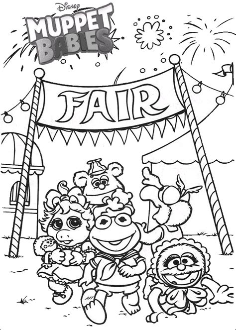 All pdf templates on this page can be downloaded and printed for free. Fantastic Muppet babies Disney coloring pages