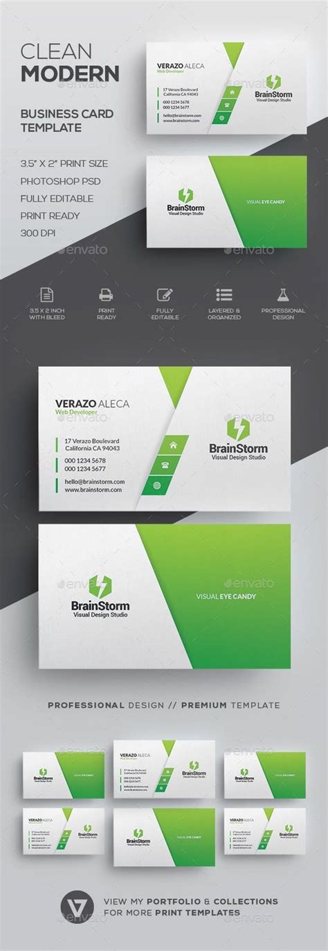 Get the best deals on business cards. Clean Modern Business Card Template | Modern business ...