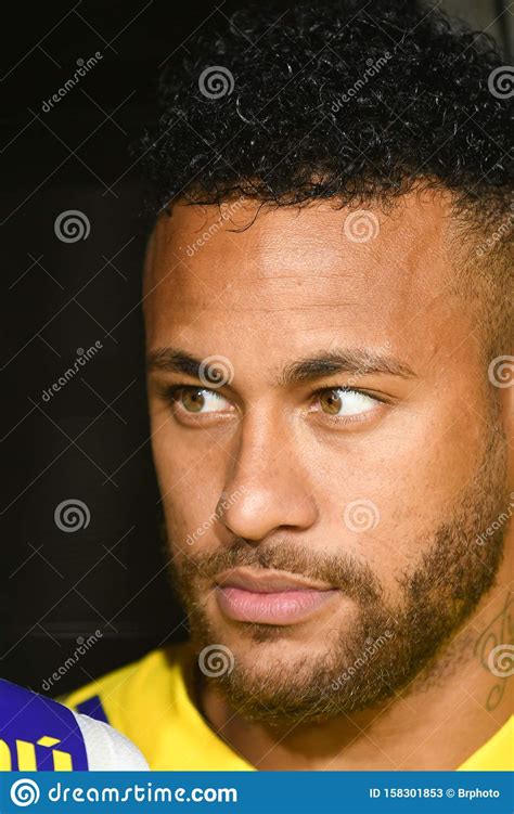 Brazilian Soccer Player Neymar Jr During International Friendly Soccer Match Editorial Stock
