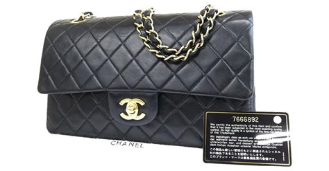 Chanel Timeless Black Leather Ref143729 Joli Closet