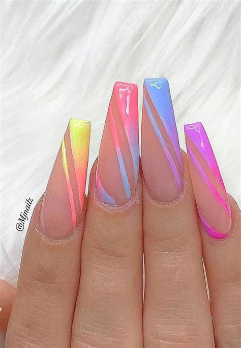 Special Yellow Coffin Nails Art You Should Try In Summer Lily Fashion