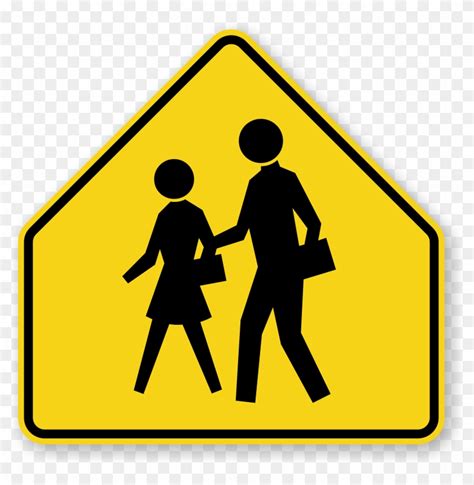 School Crossing Ahead Sign Free Transparent Png Clipart Images Download
