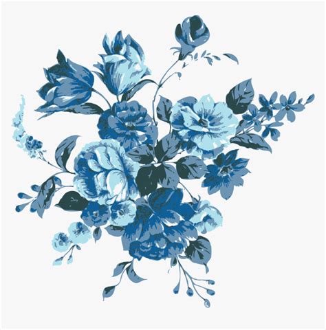Blue Flowers Vector Hand Painted Free Photo Png Clipart Blue Flower