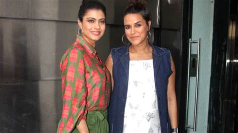 Neha Dhupia And Kajol Spotted Before The Shoot Of No Filter Neha Bollywood Hungama