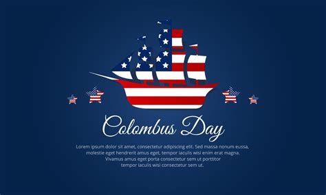 Celebration Of Columbus Day Design Background Vector Columbus Day