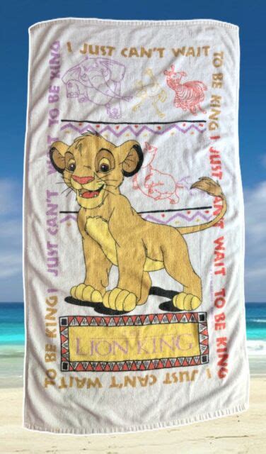 Vintage Franco Disney Lion King Simba Beach Bath Towelsimbabright