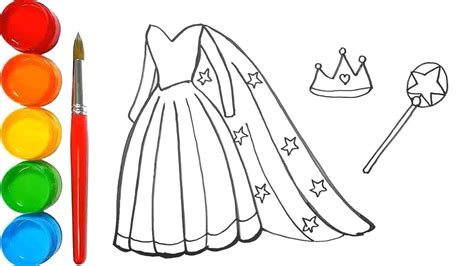 Contoh 23 Mewarnai Gambar Baju Princess Kataucap