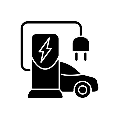 Ev Charging Station Black Glyph Icon 2580754 Vector Art At Vecteezy