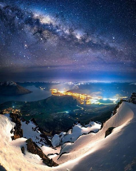 Milky Way Over The Remarkables View New Zealand Nature Nature