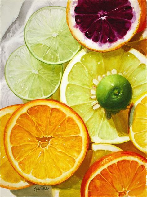 Citrus Watercolor Fruit Watercolor Food Fruit Painting