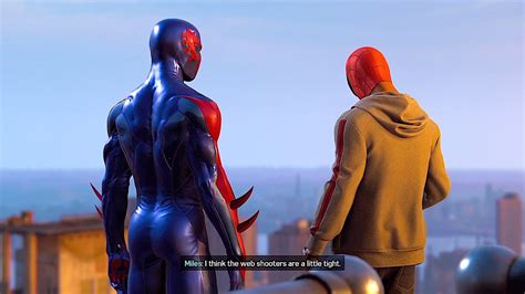 Spider Man 2099 Teaches Miles Morales How To Swing Youtube