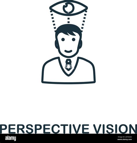 Perspective Vision Icon Outline Style Thin Line Creative Perspective