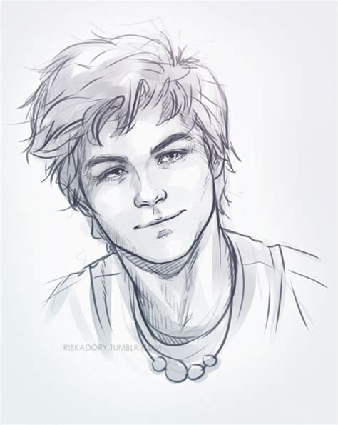 The Only Way To Get Out Of An Artblock Is To Draw Cute Boys Today Its Logan Lerman As Percy
