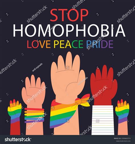 Stop Homophobia Bullying Pointing Fingers Haters Stock Vector Royalty Free 2195663773