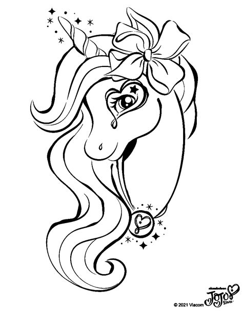 Jojo Siwa Unicorn Coloring Page Free Printable Coloring Page Sexiz Pix