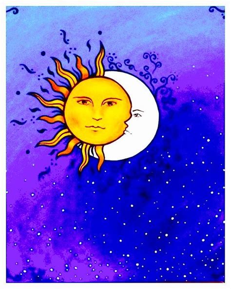 Картинка Солнце Луна Звезды Telegraph