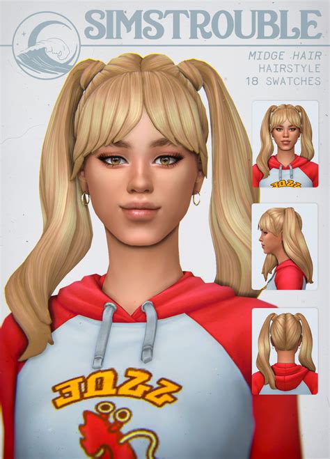 Midge By Simstrouble Simstrouble On Patreon Sims 4 Sims Sims Hair
