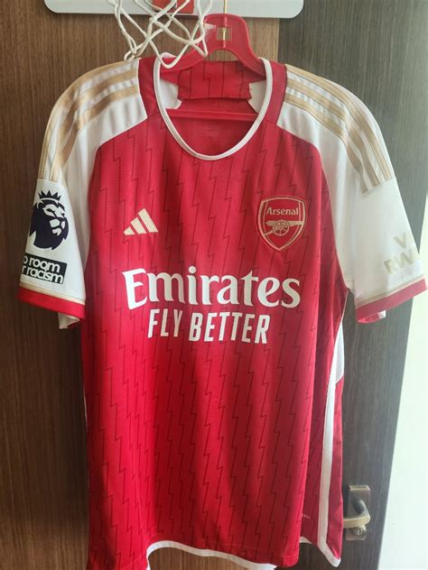 Authentic Adidas Arsenal 2324 Home Jersey With Official Bpl Patches