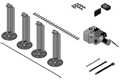 Lci / lippert leveling systems. 1 x Lippert 4 Point Ultra 4-8K Leveling Jack - Hydraulic ...