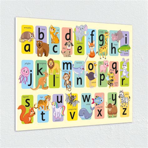 Alphabet Sign Beautifully Illustrated English Phonics Sign For Schools