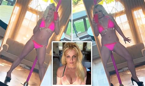 Britney Spears Sets Pulses Racing As She Dances In Hot Pink Bikini Around Pole Celebrity News