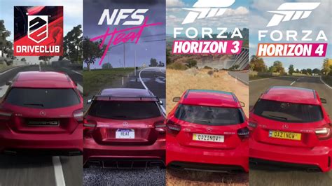 Driveclub Vs Nfs Heat Vs Forza Horizon 3 Vs Forza Horizon 4 Graphics