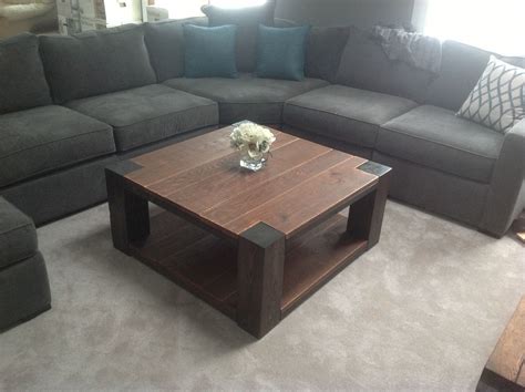 Noth square coffee table by arketipo design mauro lipparini. Rustic oak square coffee table handcrafted by Wormtown ...