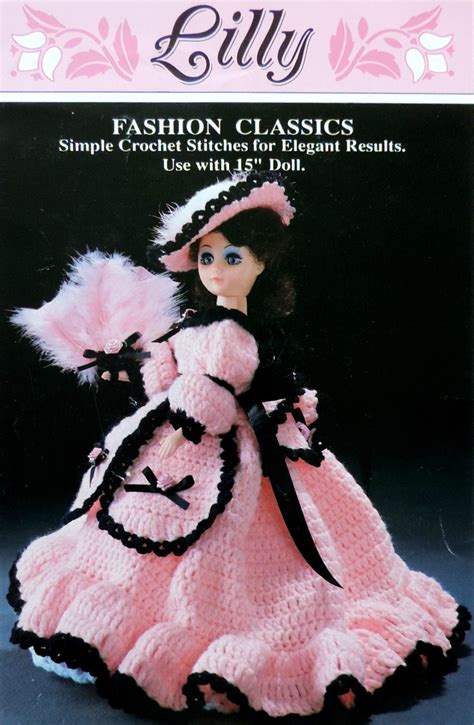 Doll Clothes Crochet Pattern Pdf Victorian Bustle Dress Outfit For 15
