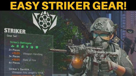 The Division How To Get Striker Gear Easily Youtube