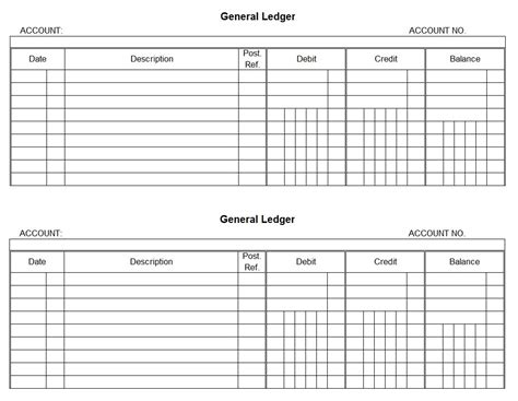 Checking Account Ledger Template