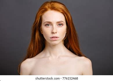 Beauty Fashion Portrait Nude Redhead Woman Stock Photo 1006731052