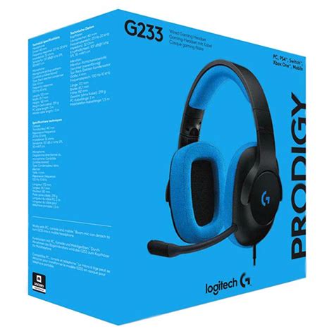 Logitech G233 Prodigy Wired Gaming Headset Black Blue