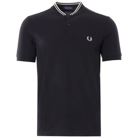 Fred Perry Bomber Collar Polo Shirt Black M4526 102