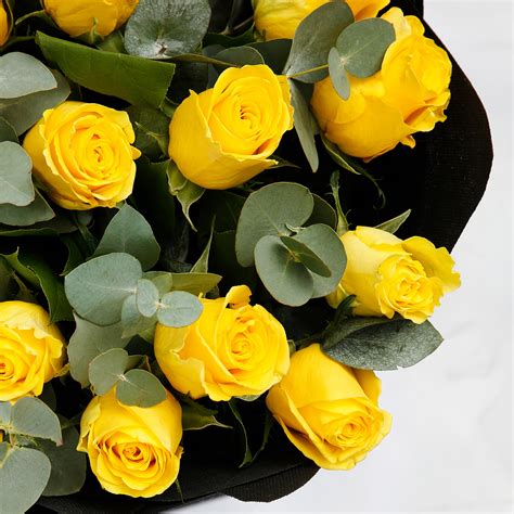 Buy Sunshine 20 Yellow Roses Bouquet