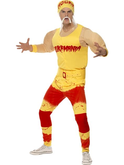 Hulk Hogan Wrestler Celebrity Adult Mens Fancy Dress Tv Sports Costume