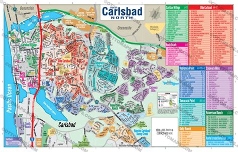 Carlsbad Map North San Diego County Ca Otto Maps