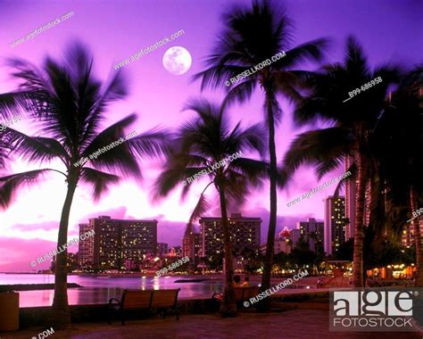 Waikiki Beach Honolulu Oahu Hawaii Usa Stock Photo Picture And