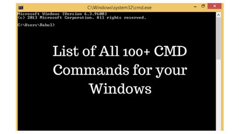List Of All 100 Cmd Commands For Your Windows Tech Talks With Me