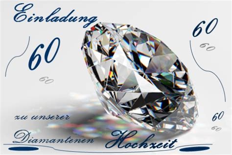 Einladungskarte Zur Diamantenen Hochzeit Basteln Rund Ums Jahr