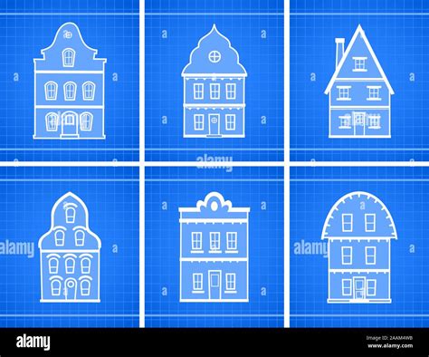 House Blueprint Icons Vector Illustration Stock Vector Image And Art Alamy