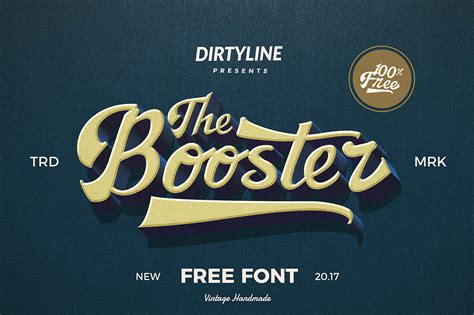 Another free script font featuring a vintage design. The Booster Typeface - Befonts.com