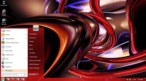 Abstract 3d Red Windows 7 Theme By Windowsthemes On Deviantart