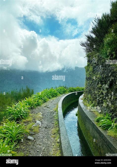 Beautiful Madeira Landscape With Folhadal Levada Stock Photo Alamy