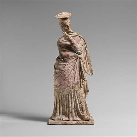 Terracotta Statuette Of A Veiled Dancer Greek Pontic Hellenistic