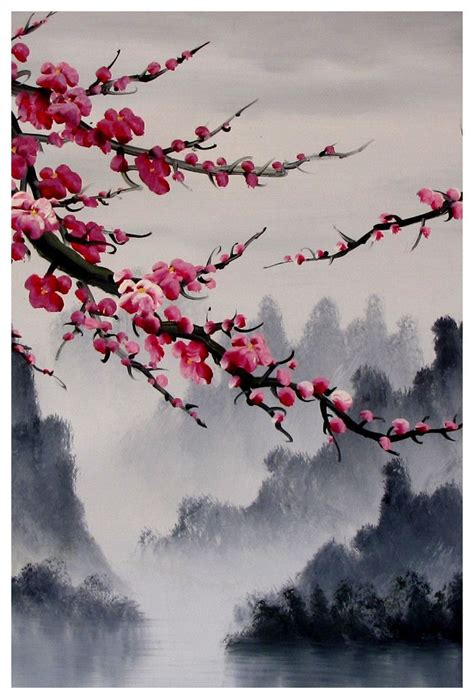 Cherry Blossom Art Print Cherry Blossom Wall Mural Cherry Blossom