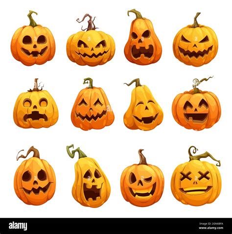 Halloween Carved Pumpkin Jack O Lantern Faces Seam