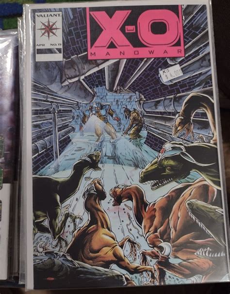 X O Manowar 15 1993 Valiant Comics Turok Dinosaur Hunter Pink Variant